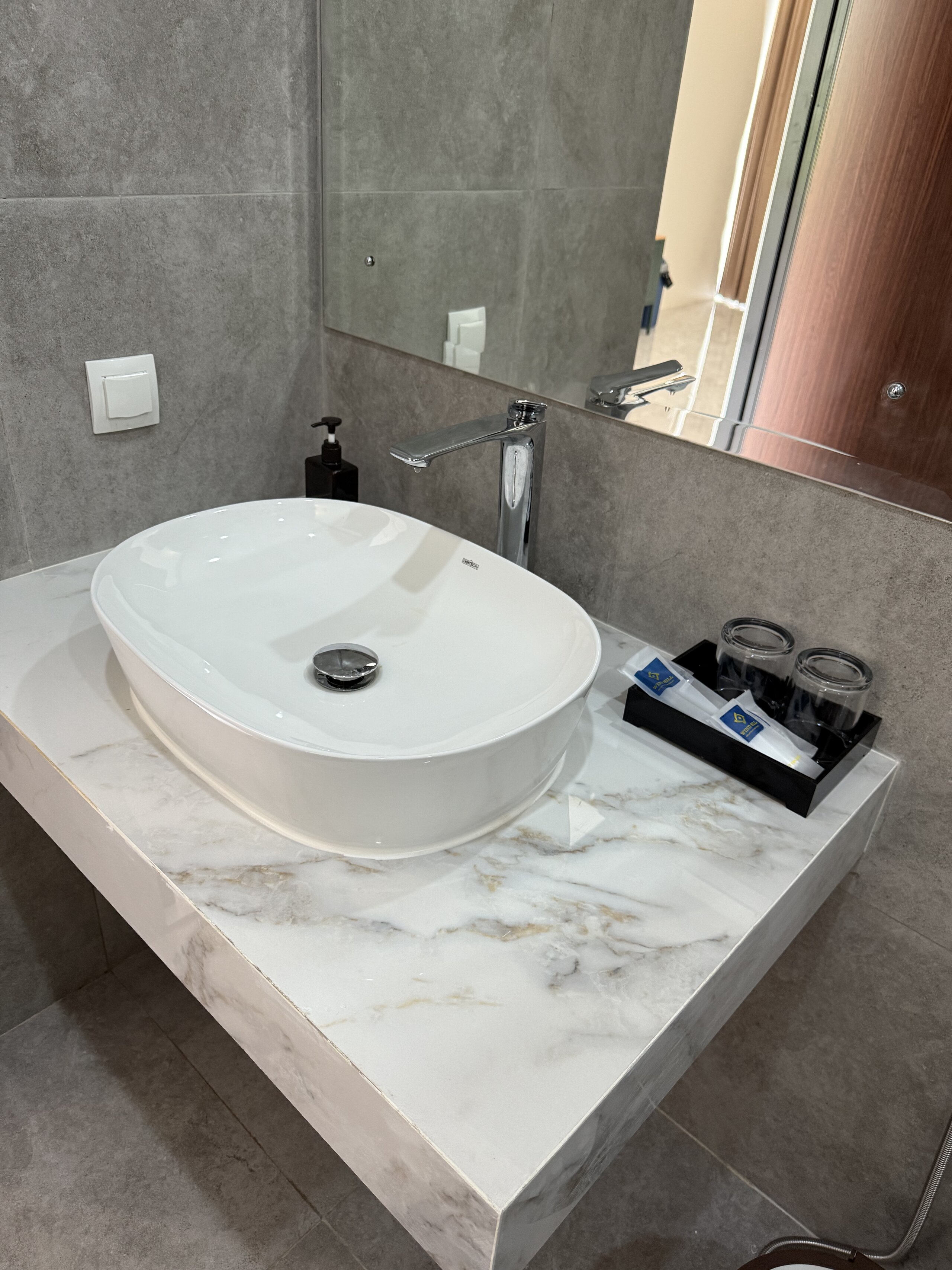 Comfortable seating area with modern decor